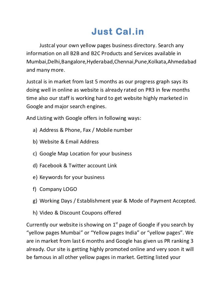 business yellow pages with fax number